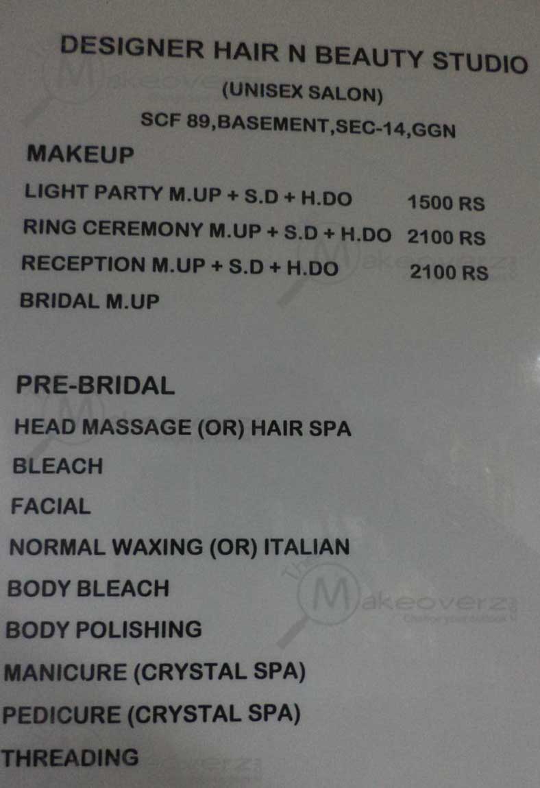 Designer Hair N MakeUp Studio- Sector 14 Designer Hair N MakeUp Studio- Sector 14
