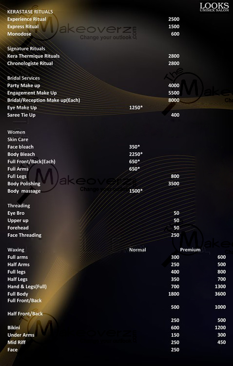 Lakme Salon Price Chart